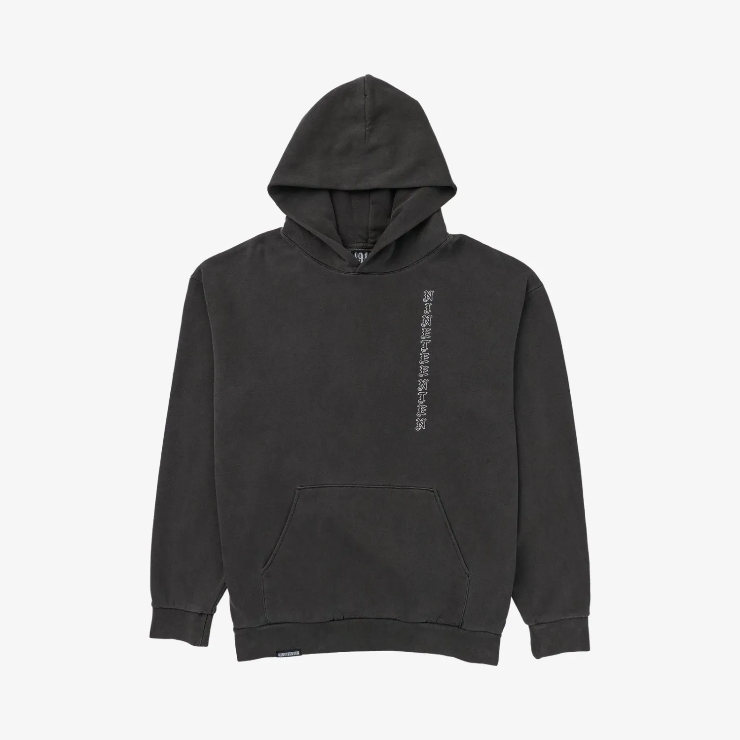 1910 Men's Age of Winters G420 Pigment Dyed Hoodie, Color: Pigment Black, Size: S