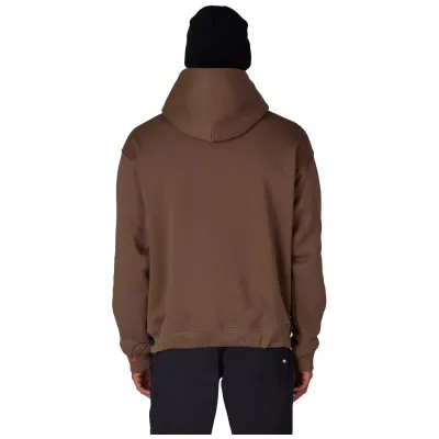 686 Men's Knockout Logo Premium Heavyweight Pullover Hoody in Dark Earth, alternate view 1