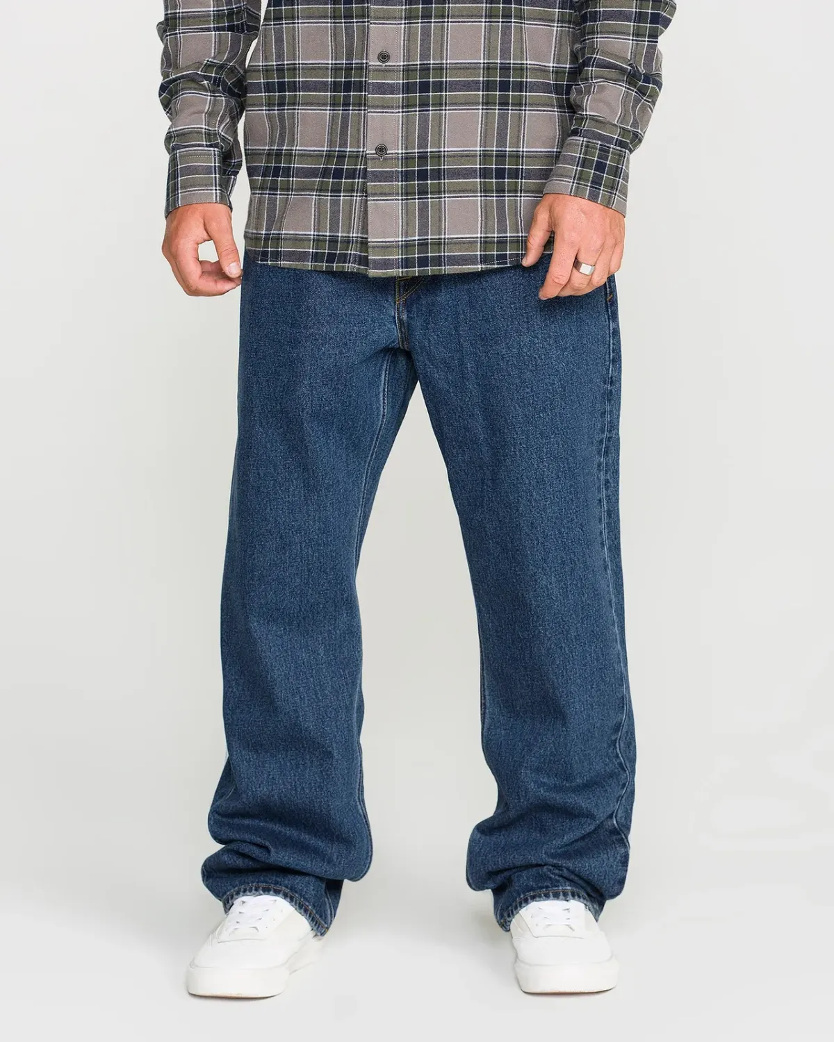 Volcom Men's Pipe Dreams Denim Jeans, Color: Darkstone, Size: 30