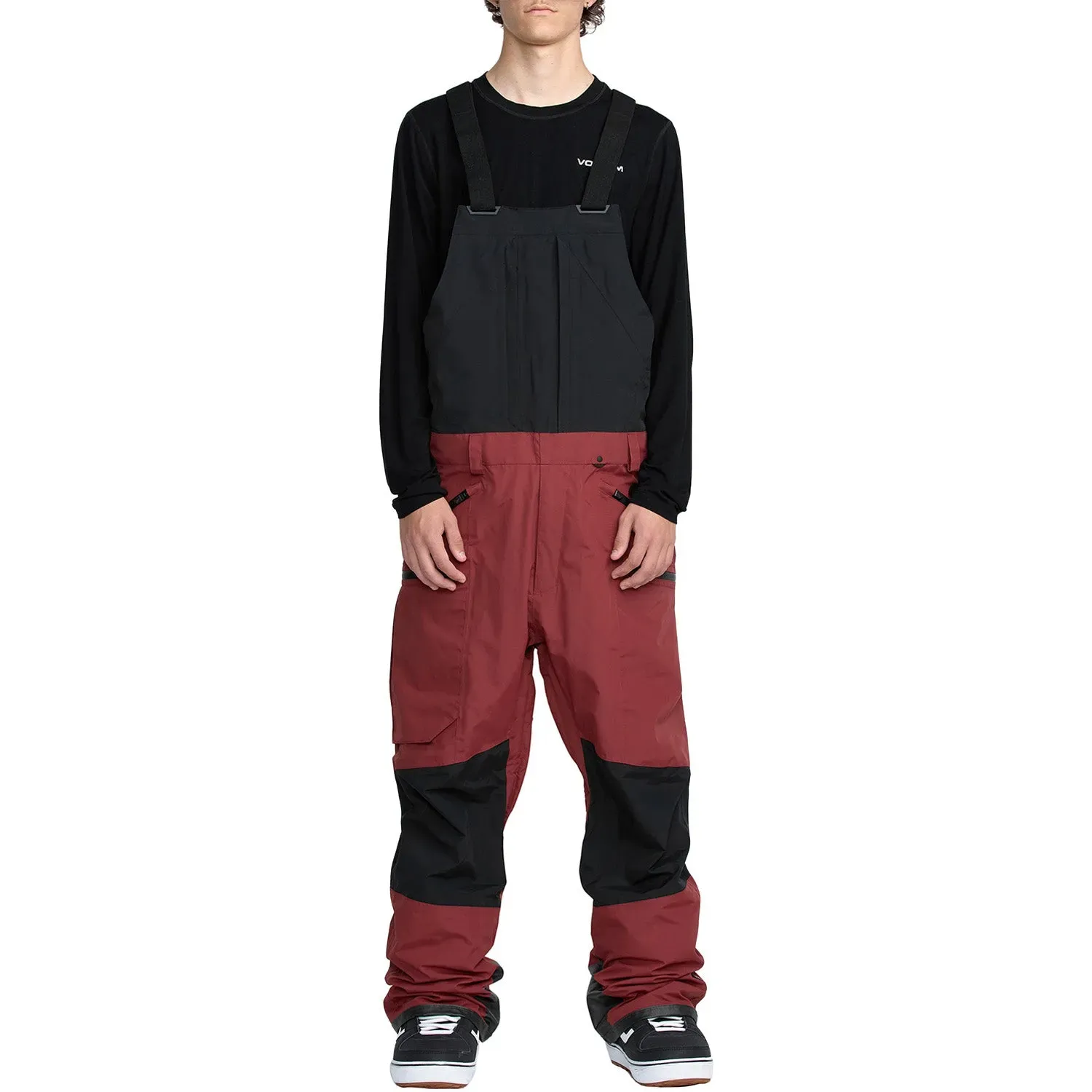 Volcom Men's Rain Gore-Tex Bib, Color: Burnt Red, Size: M