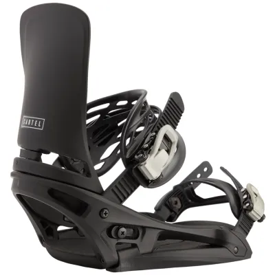 Burton Men's Cartel EST Snowboard Binding 2026 in Black, front view