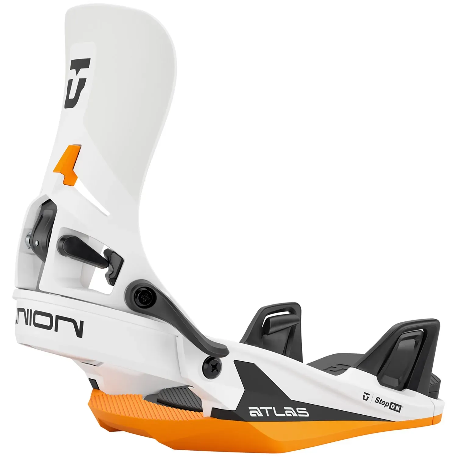 Union Men's Atlas Step On Snowboard Binding 2026, Color: White/Orange, Size: M