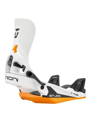 Union Men's Atlas Step On Snowboard Binding 2026 in White Orange, main view