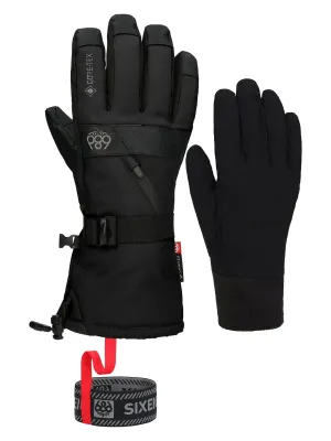 686 Men's GORE-TEX SMARTY 3-In-1 Gauntlet Glove in Black, alternate view 1