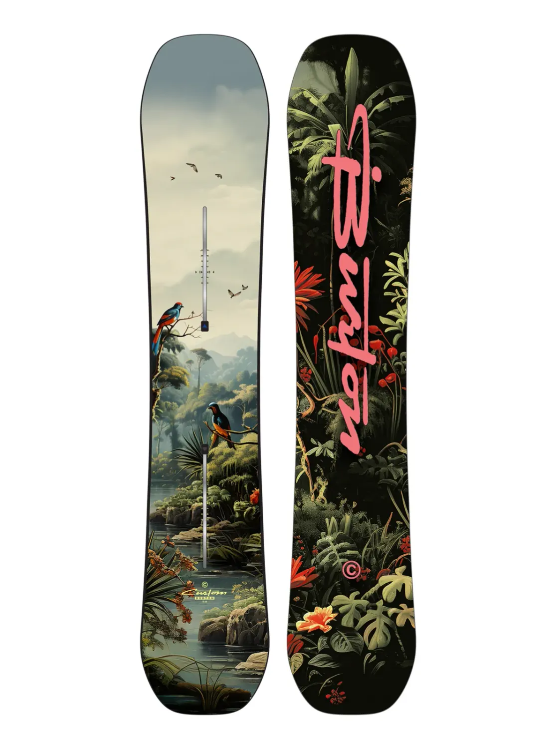 Burton Men's Custom Camber Snowboard 2026, Color: Jungle, Size: 158