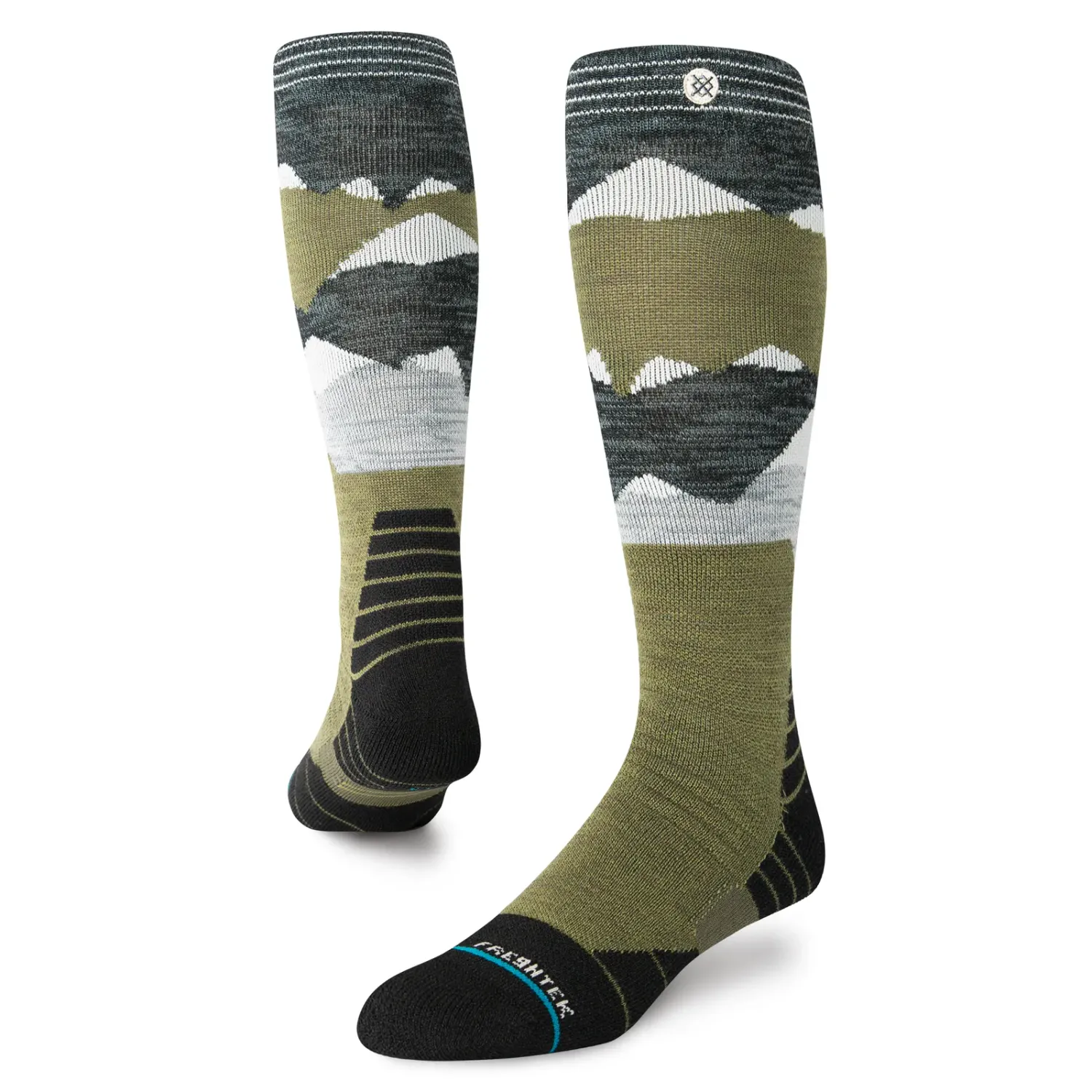 Stance Lonely Peaks Snow Socks, Color: Teal, Size: L