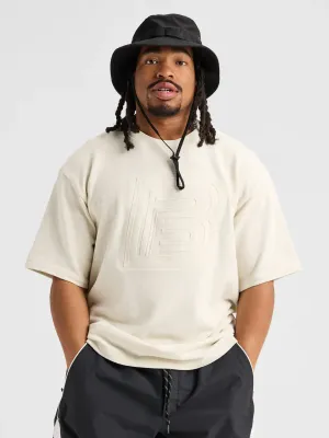 Burton Men's Baggy B Tee in Lunar Sand, main view