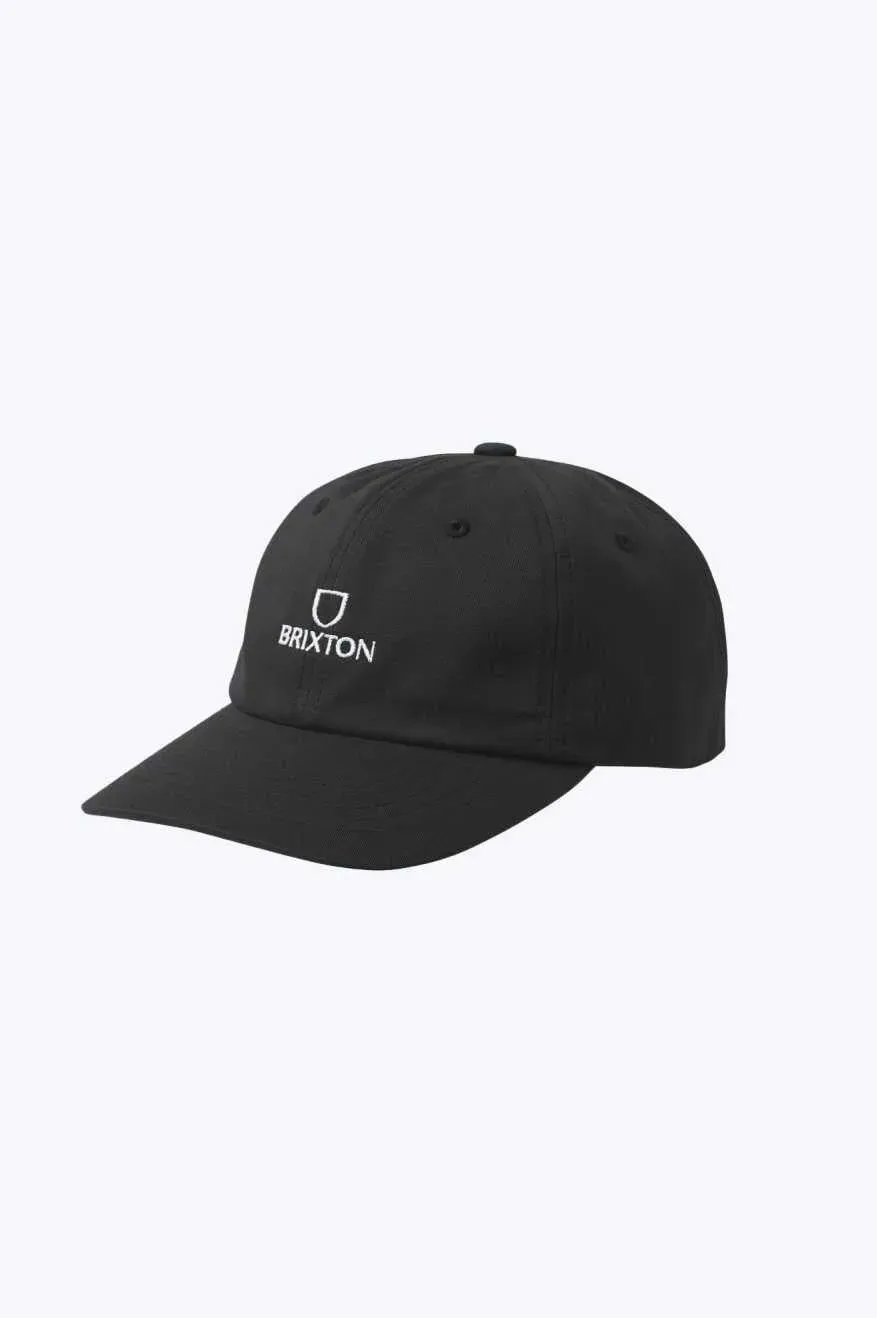 Brixton Alpha Netplus Adjustable Hat, Color: Black/White Rinse
