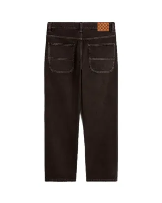Vans Men's Skate Check-5 Loose Denim Pant in Dark Brown, alternate view 1