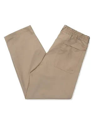 Volcom Men's Capreezy Elastic Waist Pant in Light Khaki, alternate view 1