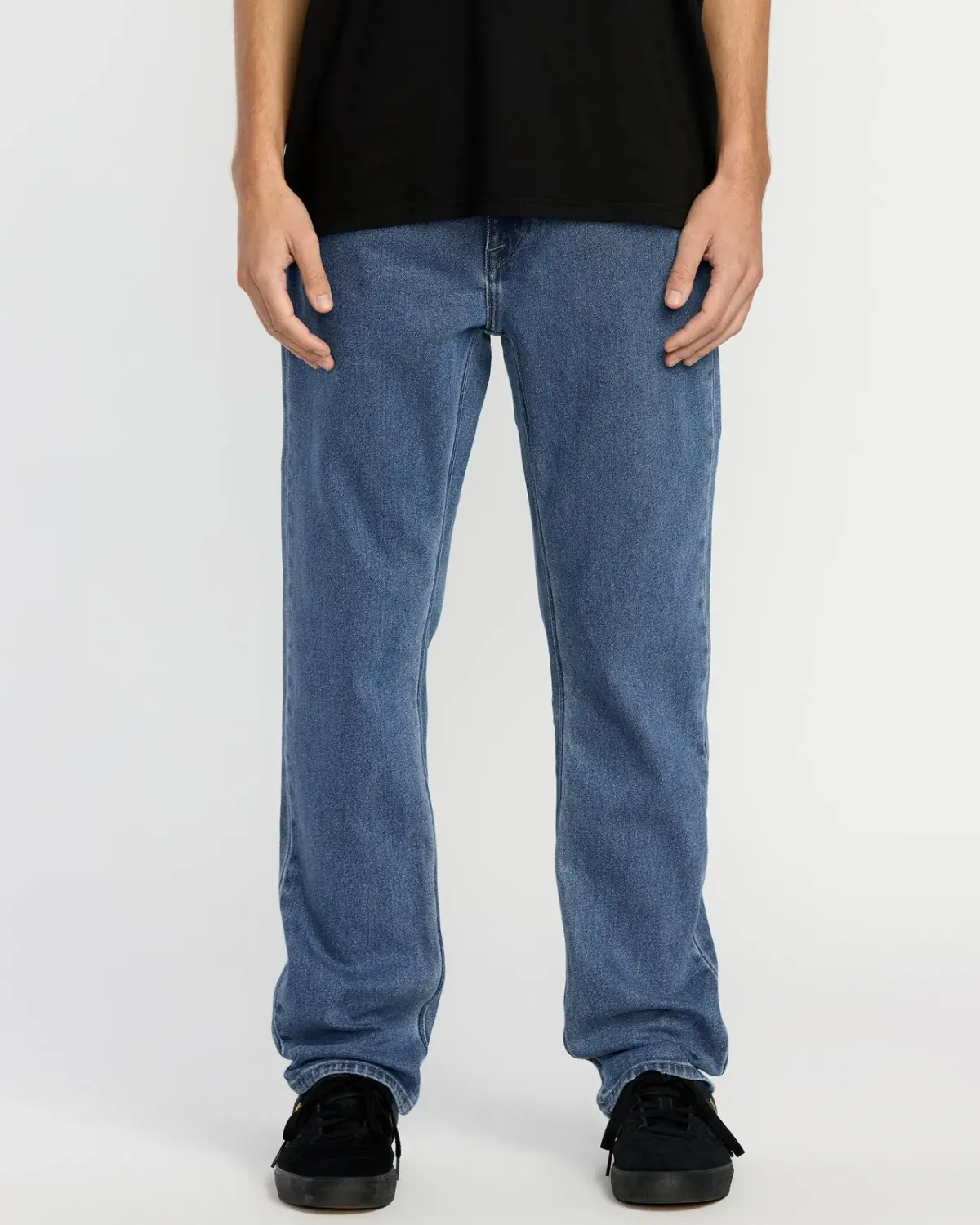Volcom Men's Solver Denim Jeans, Color: Deep River Blues, Size: 30x30