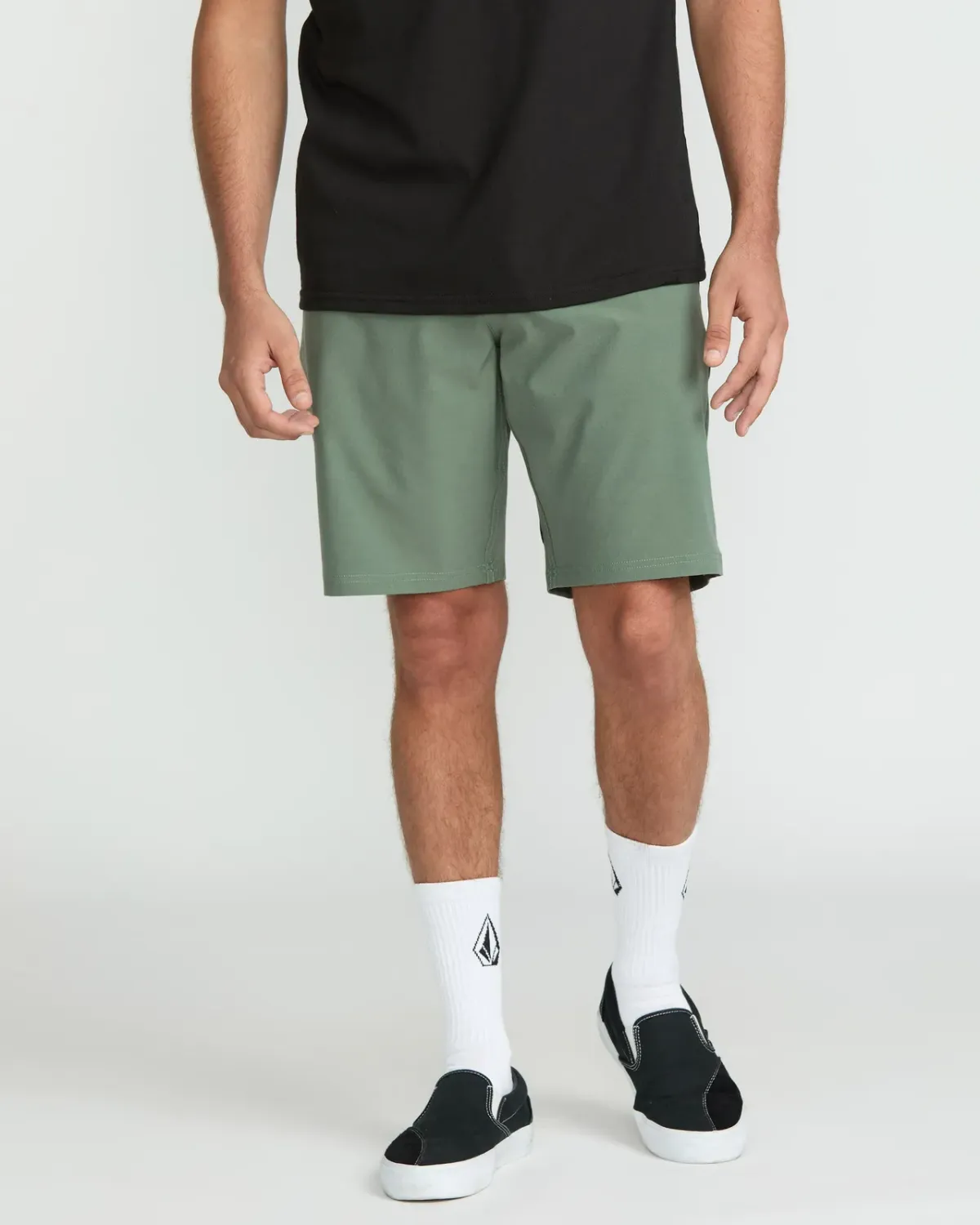 Volcom Men's Frickin Cross Shred Static 20 Short, Color: Light Olive, Size: 36