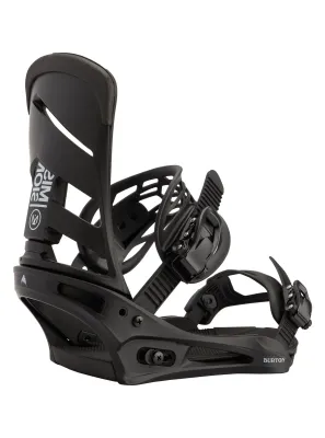 Burton Men's Mission Re:Flex Snowboard Binding 2027 in Black, front view