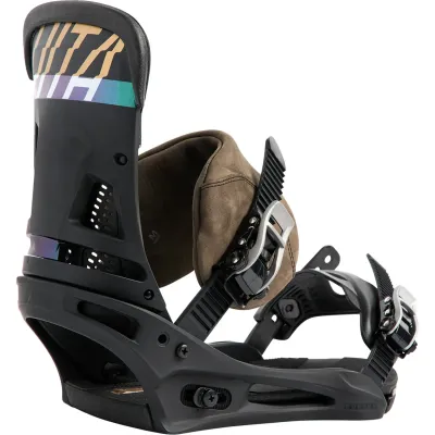Burton Men's Malavita Re:Flex Snowboard Binding 2026 in Black, front view