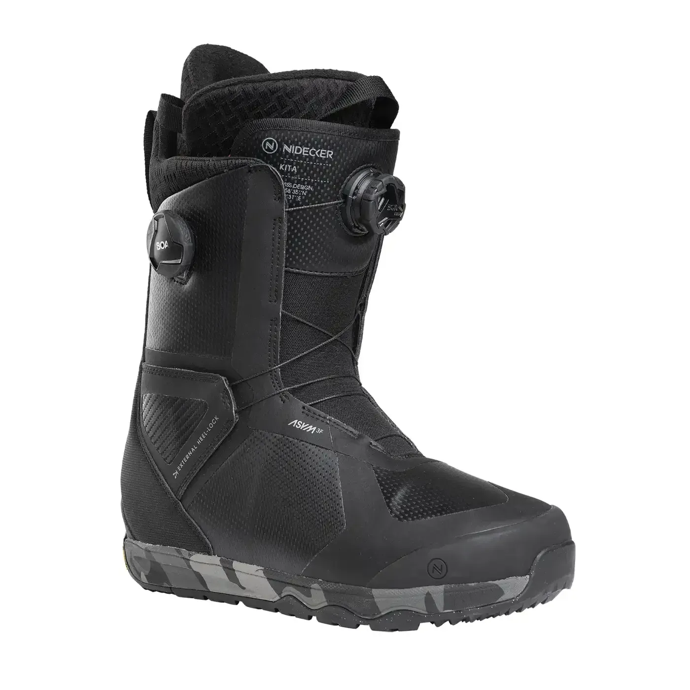 Nidecker Men's Kita Snowboard Boot 2026, Color: Black, Size: 11