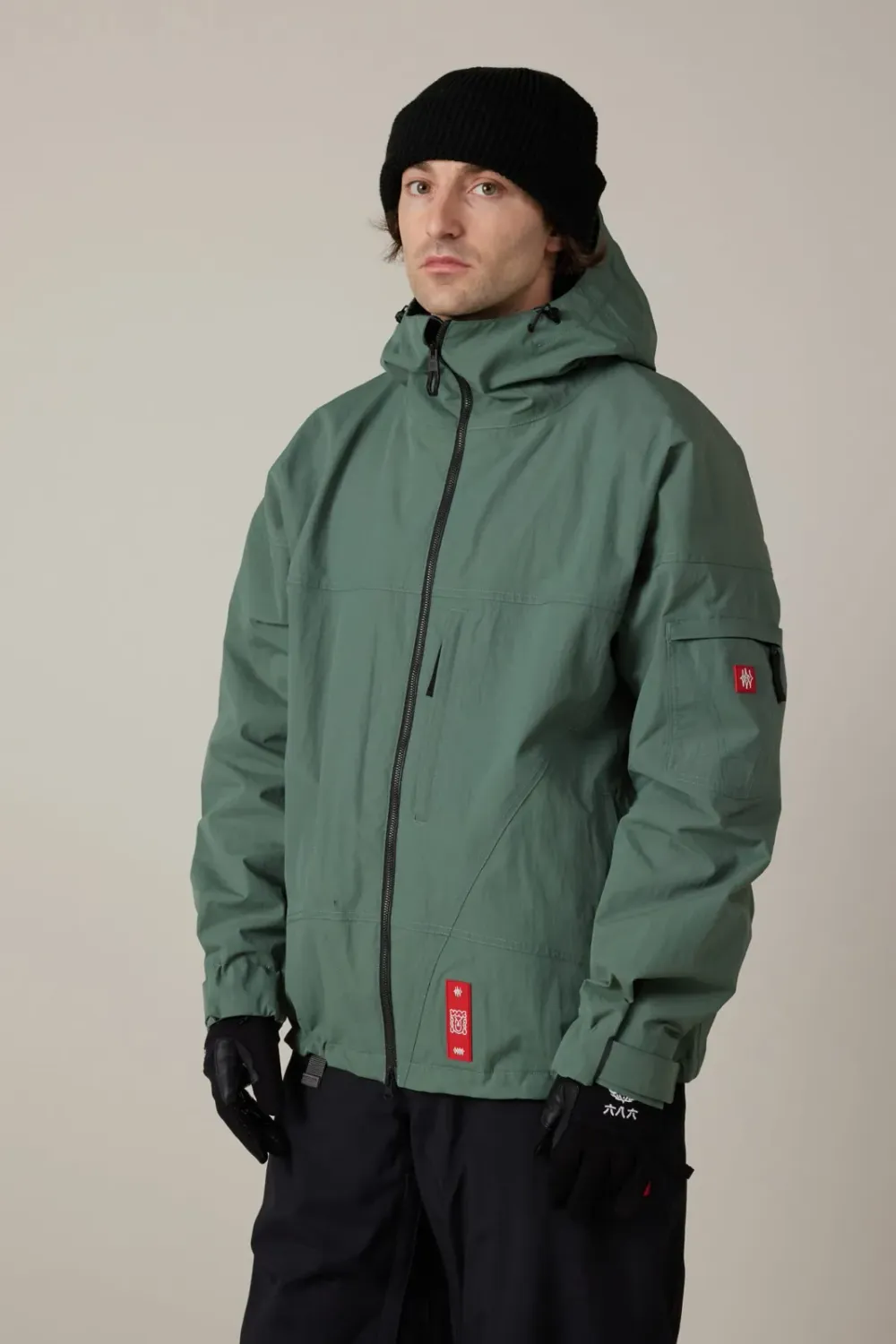 686 Men's Dojo Shell Jacket, Color: Faded Green Crinkle, Size: S