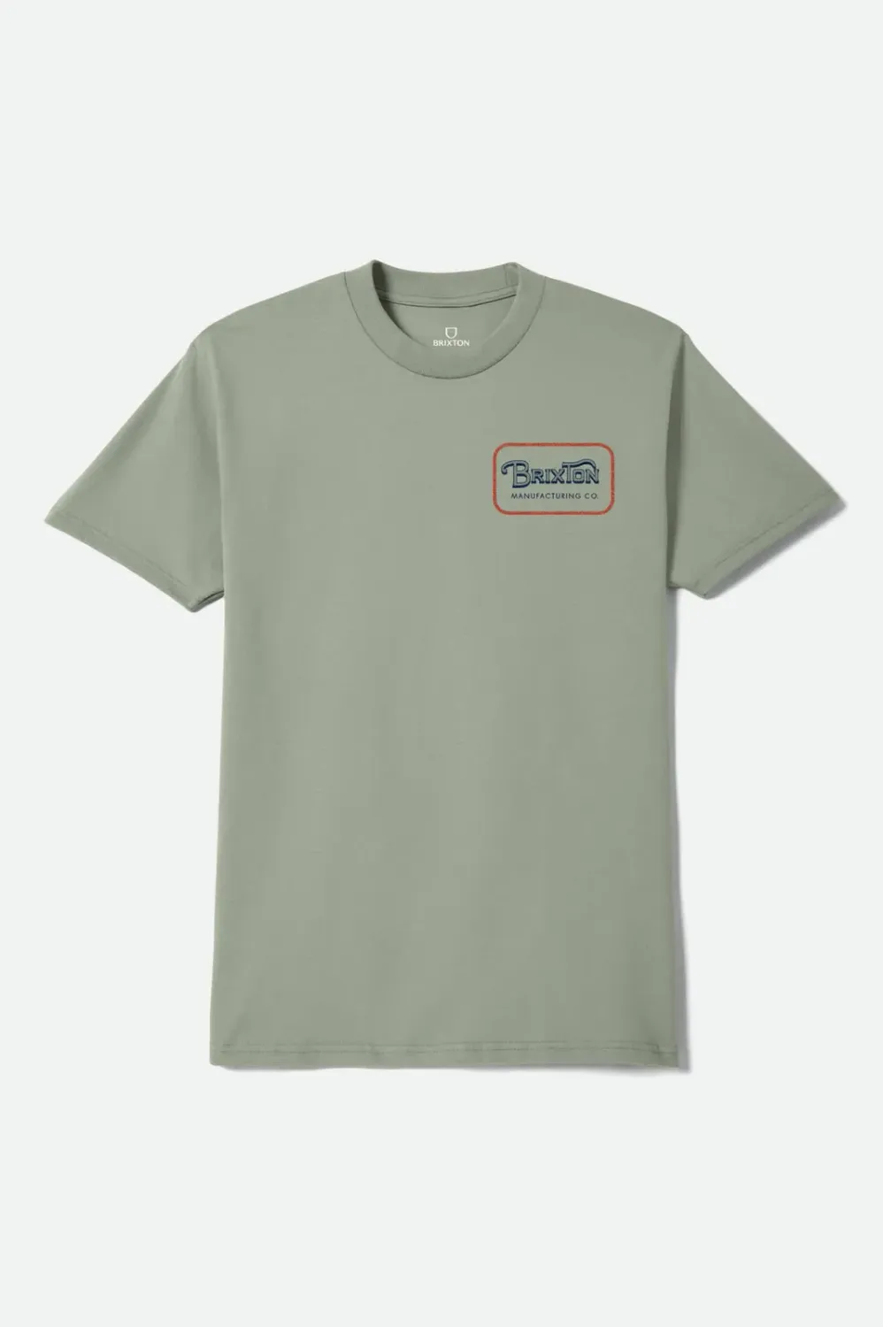 Brixton Men's Grade Short Sleeve Tee, Color: Desert Green/Dk Navy/Amber Terrain, Size: M