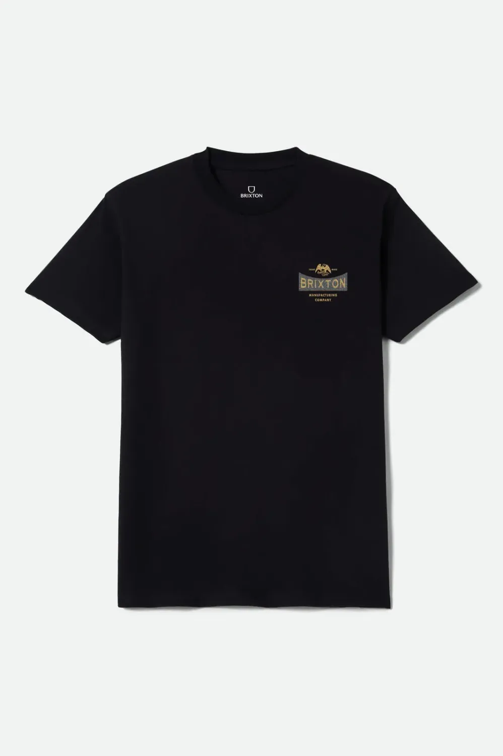 Brixton Men's Pinnacle Short Sleeve Tee, Color: Black, Size: M