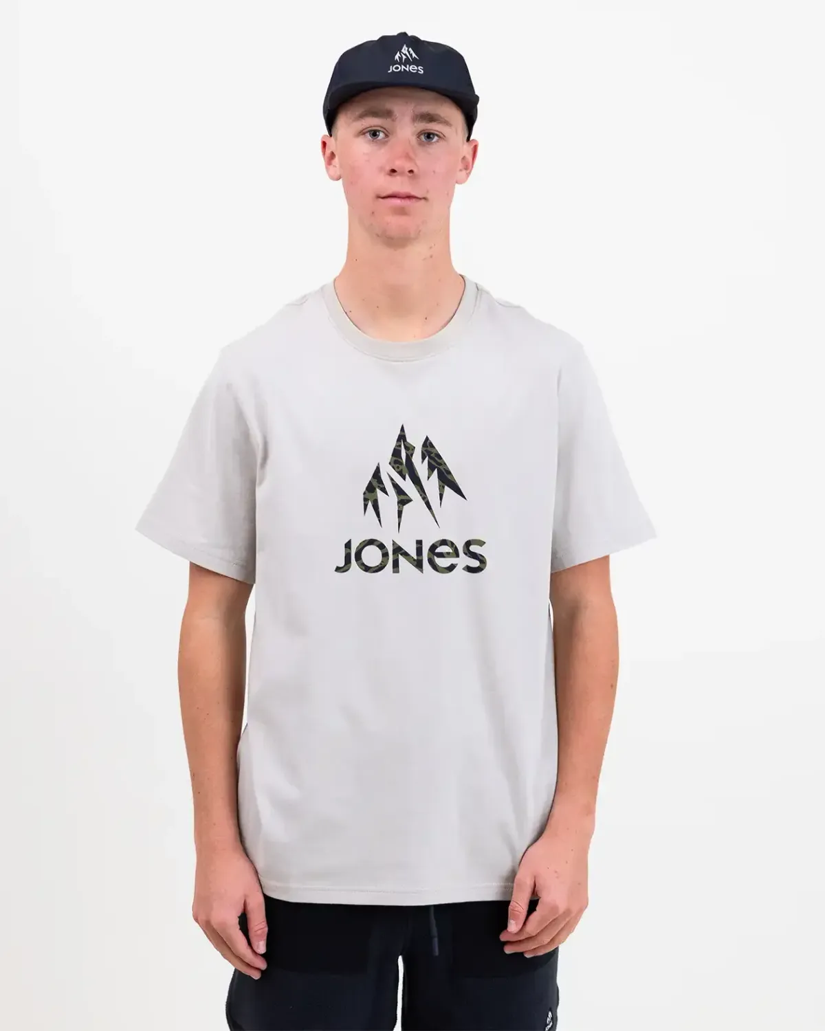 Jones Truckee Organic Cotton Tee, Color: Smoke Grey, Size: M
