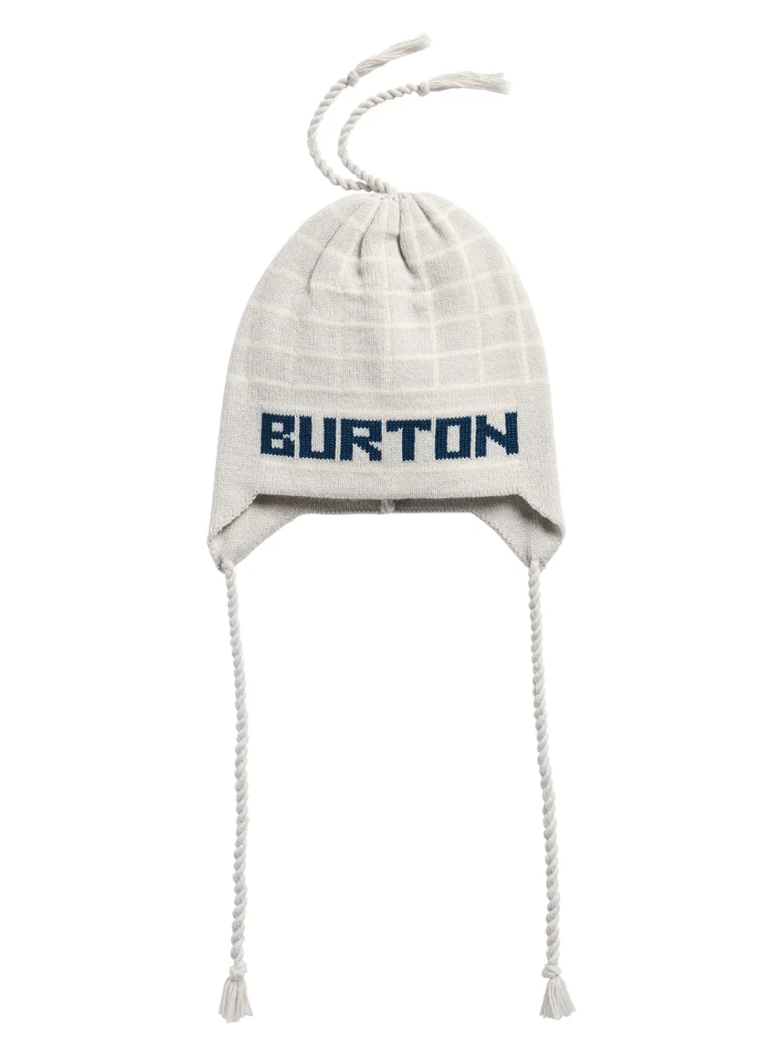 Burton 50th 80's Earflap Beanie, Color: Grey Heather/Stout White/Selvedge Blue