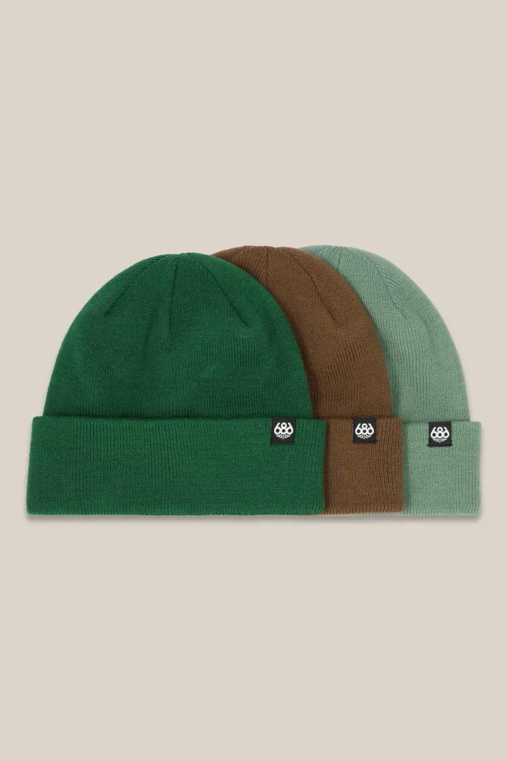 686 Standard Roll Up Beanie 3-Pack, Color: Assorted 2