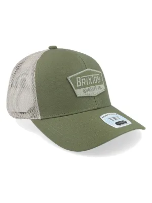 Brixton Regal Netplus Trucker Hat in Olive Surplus/Sand, alternate view 1