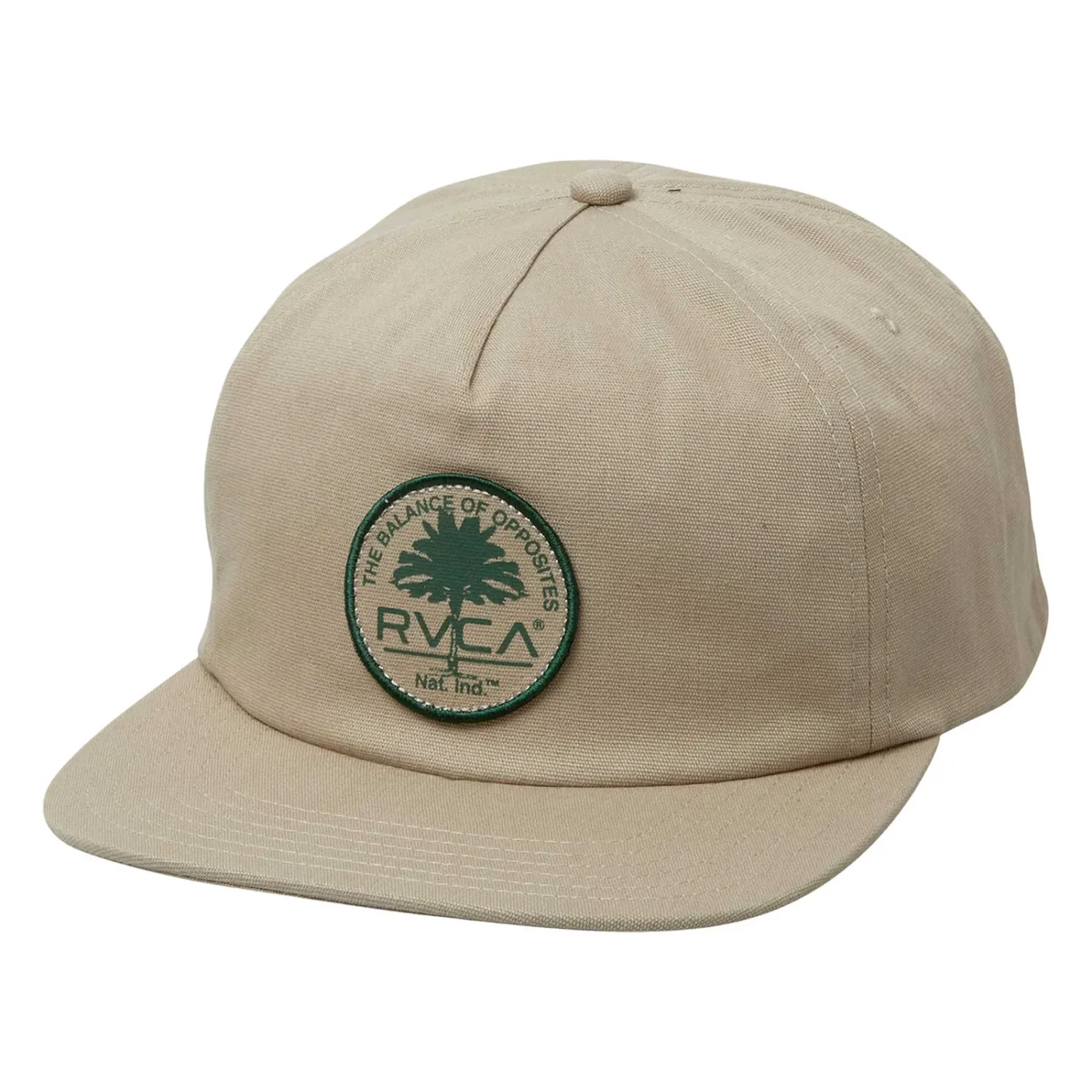 RVCA Park Stamp Snapback Hat, Color: Khaki