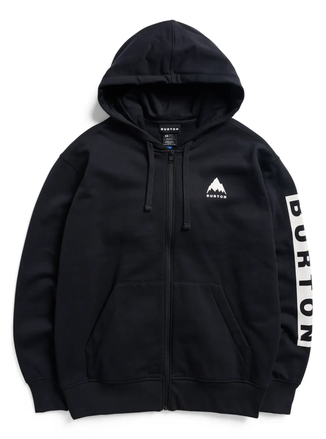 Burton Elite Full-Zip Hoodie, Color: True Black, Size: S