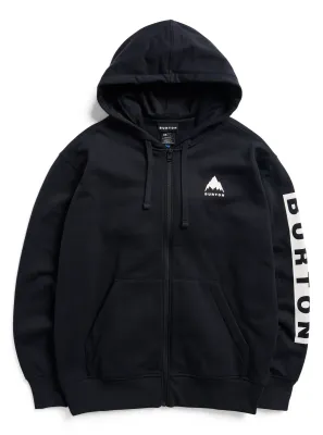 Burton Elite Full-Zip Hoodie in True Black, front view