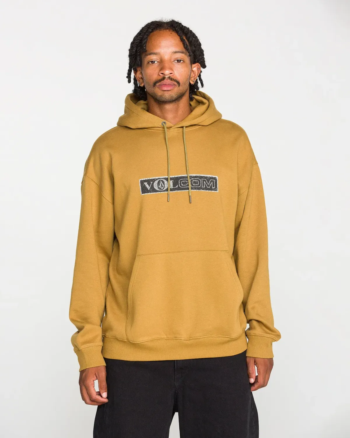 Volcom Men's Super Stoned Pullover Hoodie, Color: Dull Gold, Size: M