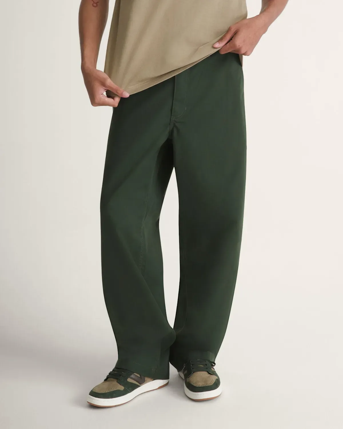 Vans Men's Authentic Chino Loose Pant, Color: Dried Kelp, Size: 30x30