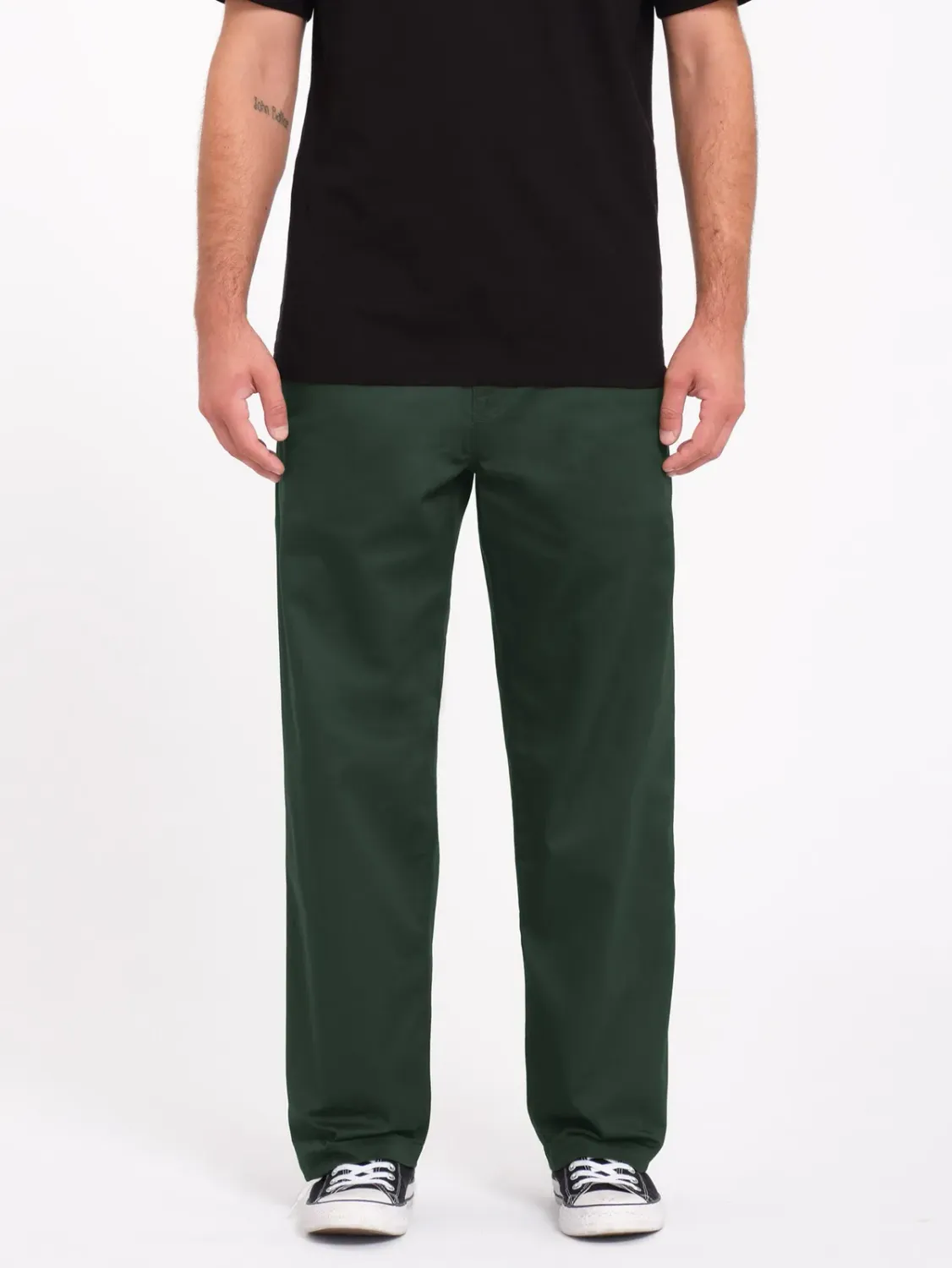 Volcom Men's Frickin Skate Chino Pant, Color: Dark Forest, Size: 34