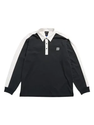 Burton Men's Rugby Shirt in True Black/Stout White, alternate view 1