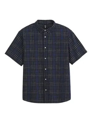 Vans Men's Lawson Plaid Short Sleeve Shirt Vans Men's Lawson Plaid Short Sleeve Shirt in Parisian Night/Black, main view