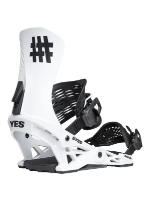 YES Men's Drive Snowboard Binding 2026 YES Men's Drive Snowboard Binding 2026 in It's White, main view