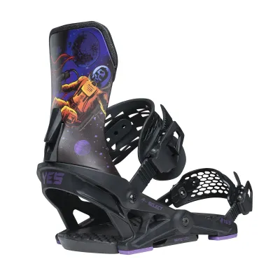 YES Men's Select Snowboard Binding 2026 in Kowalchuk Black, front view