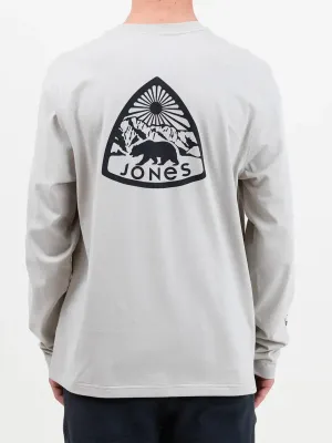 Jones Graphic Organic Cotton Long Sleeve Tee in Smoke Grey, alternate view 1
