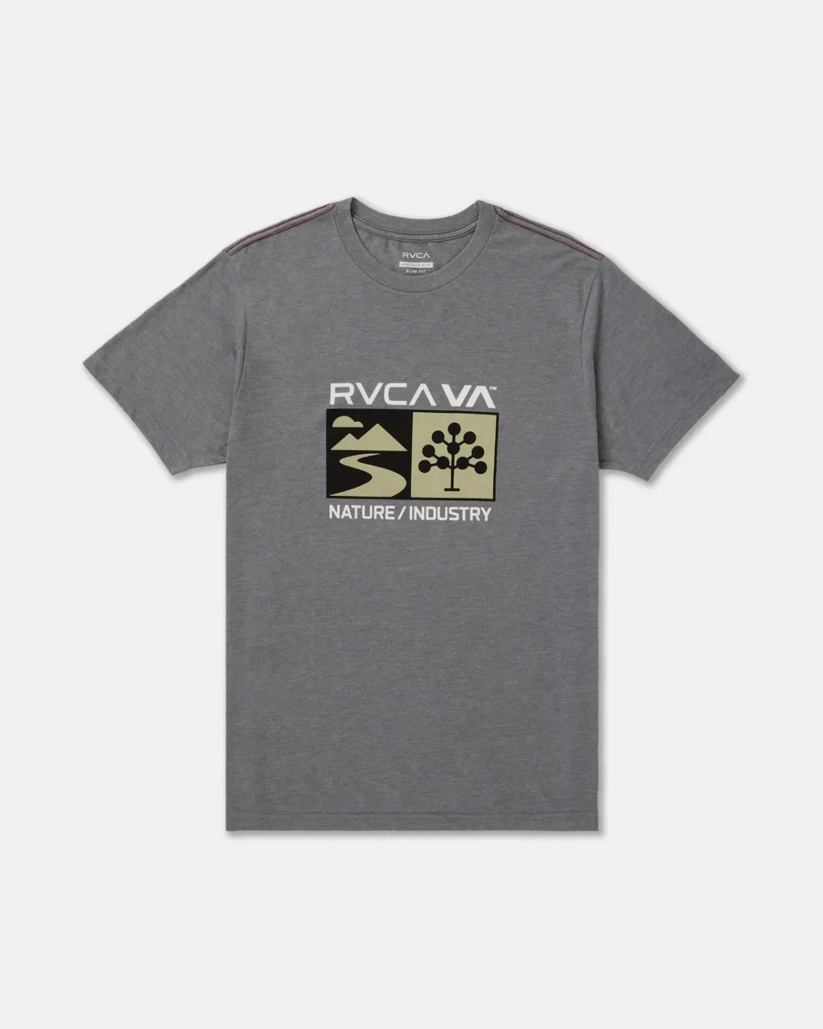 RVCA Men's Harvester Short Sleeve Tee, Color: Smoke, Size: S