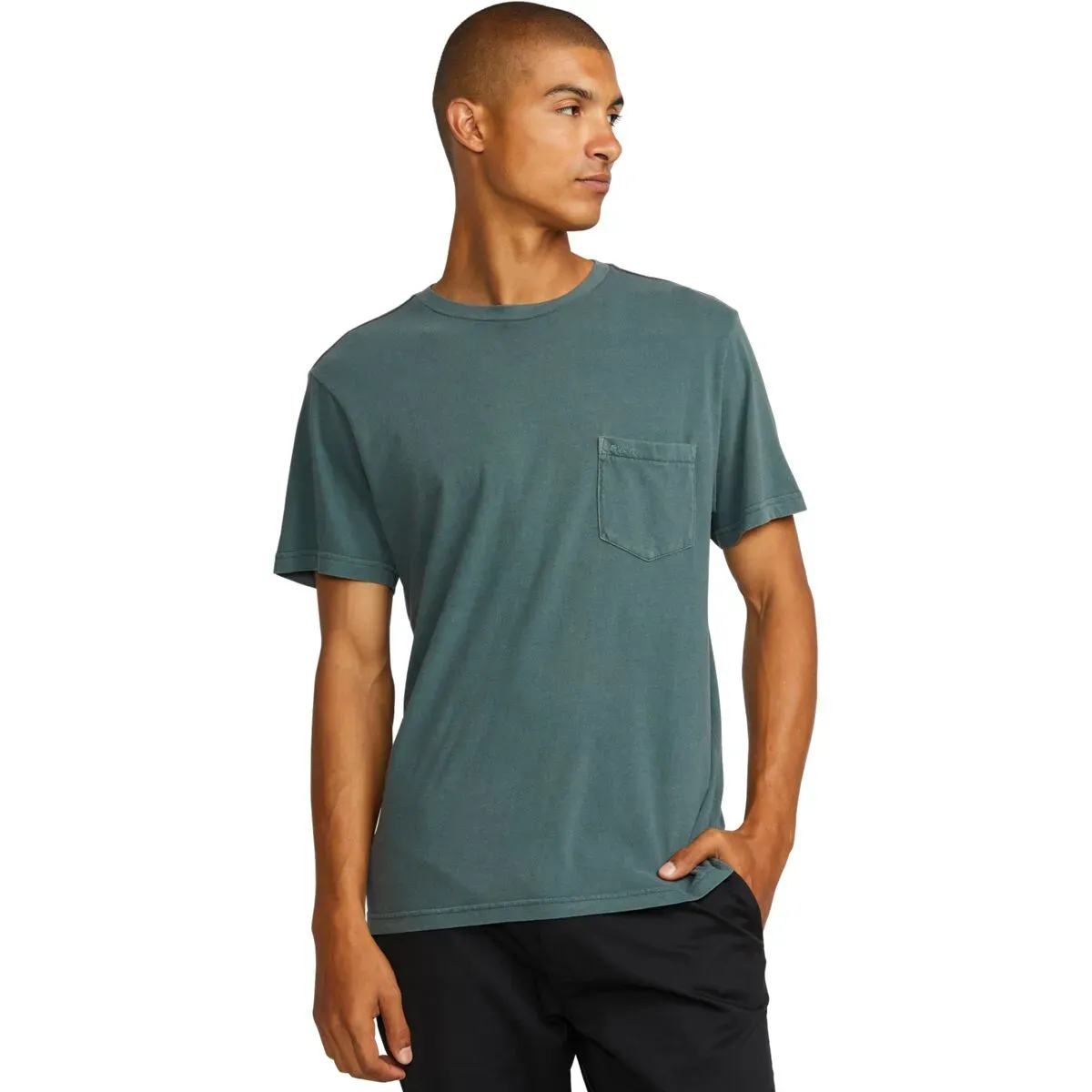 RVCA Men's PTC 2 Pigment Short Sleeve Tee, Color: Balsam Green, Size: S
