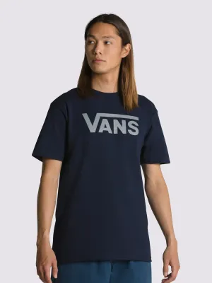Vans Men's Classic Short Sleeve Tee in Navy/Frost Grey, main view