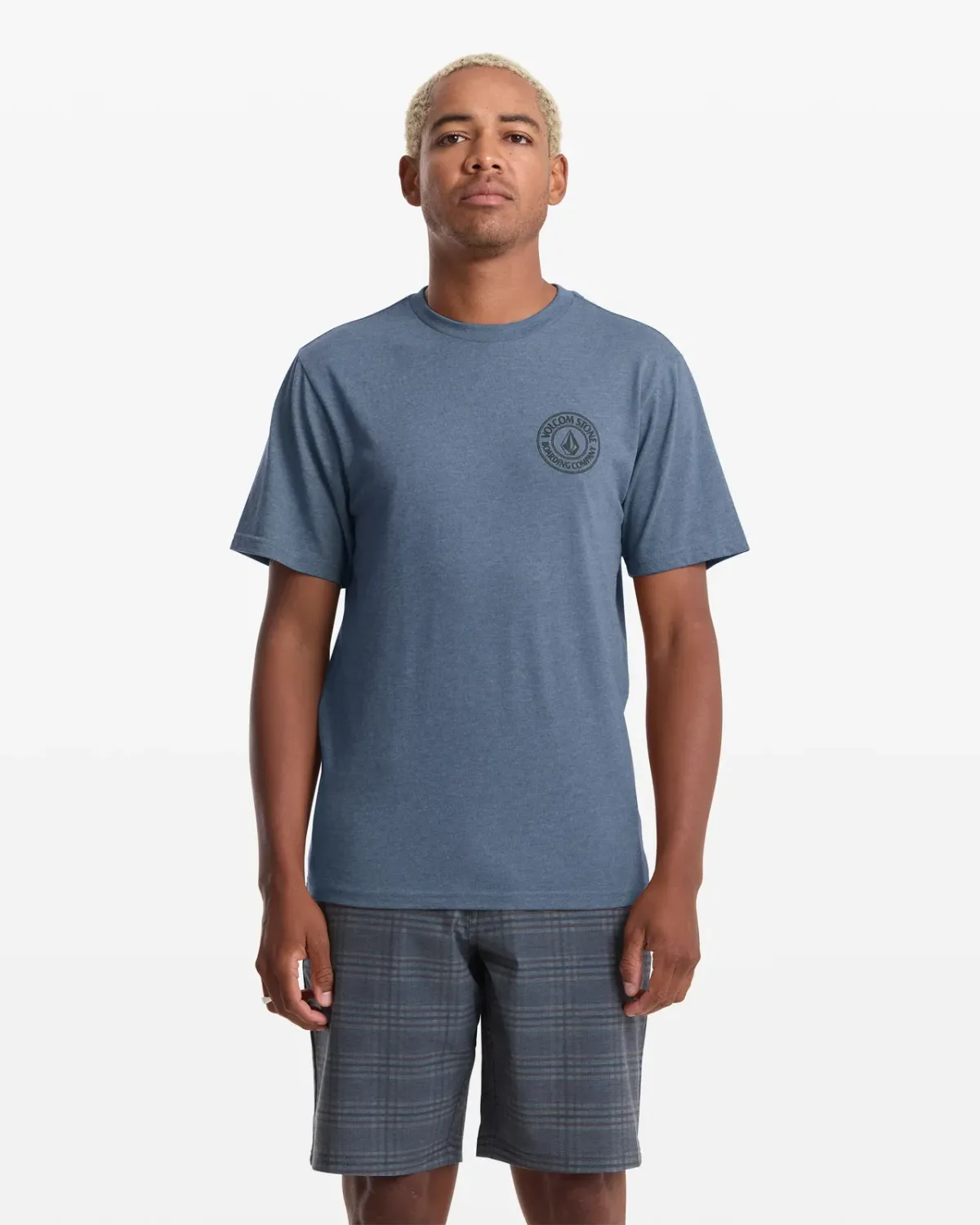 Volcom Men's Drain You Short Sleeve Tee, Color: Blueberry, Size: M