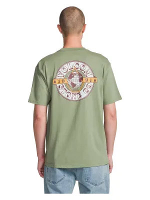 Volcom Men's Great Divide Short Sleeve Tee in Brolive, alternate view 1