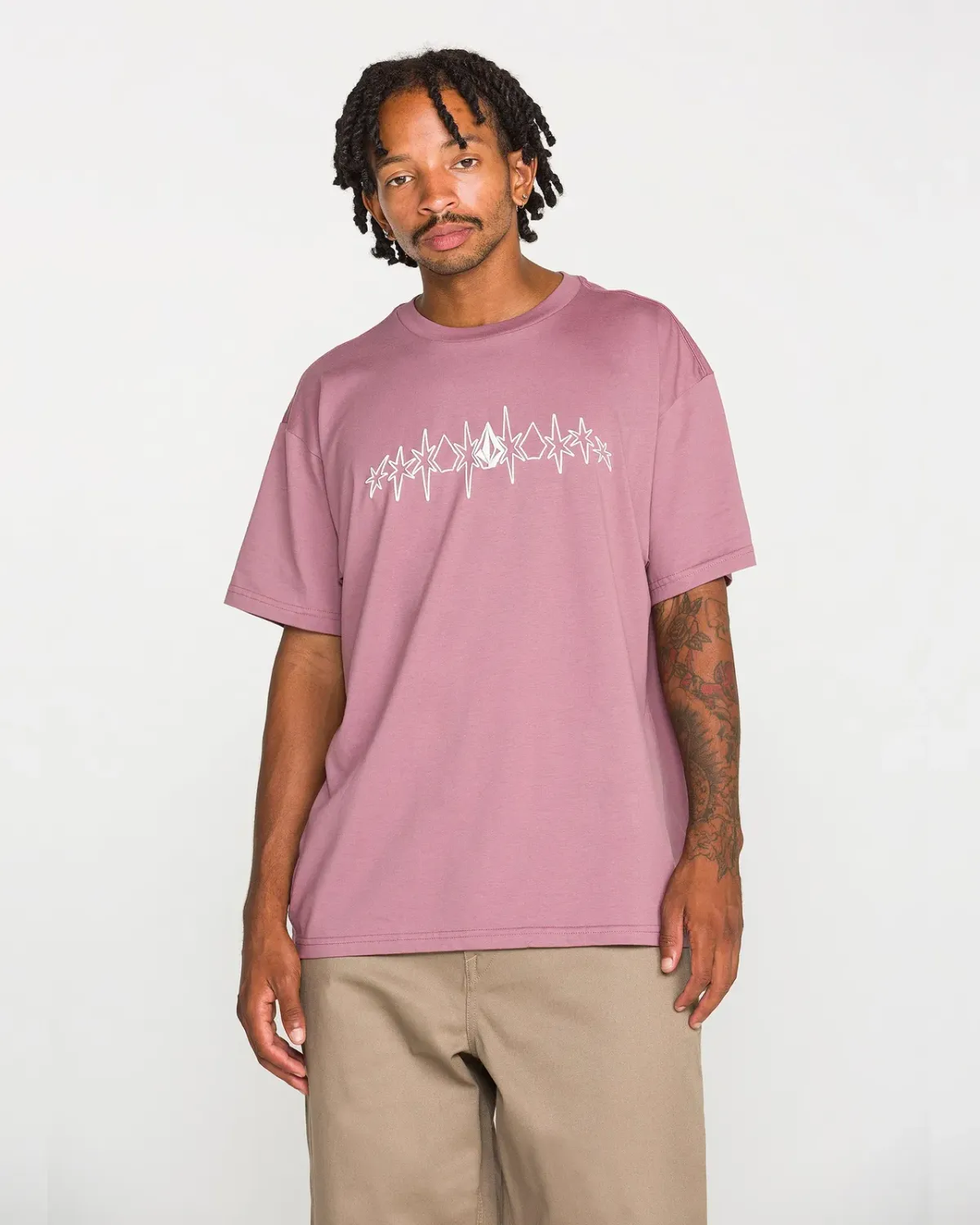 Volcom Men's Repeater Short Sleeve Tee, Color: Taro, Size: M