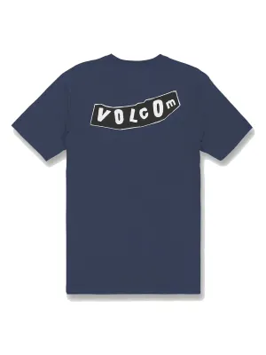 Volcom Men's Skate Vitals Originator Short Sleeve Tee in Estate Blue, alternate view 1