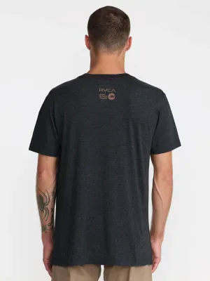 RVCA Men's High Seas Short Sleeve Tee in Pirate Black, alternate view 1