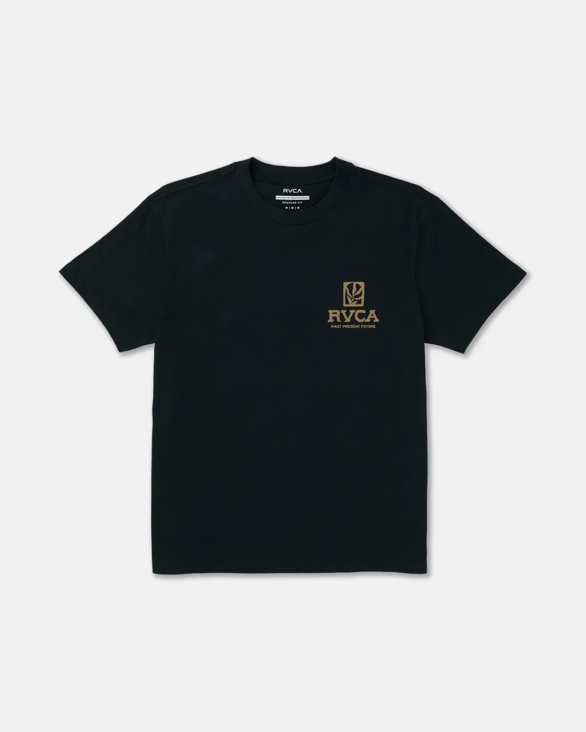 RVCA Men's Palm Grove Short Sleeve Tee, Color: Black, Size: L