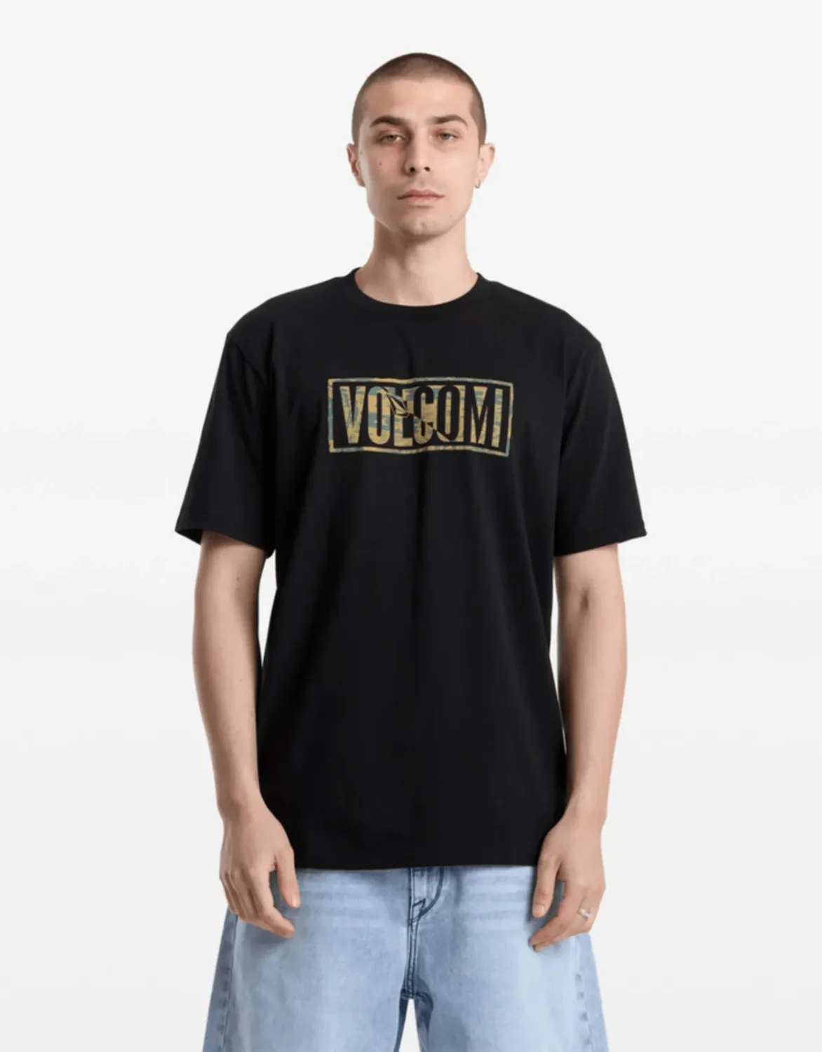 Volcom Men's Chaotic Short Sleeve Tee, Color: Black, Size: L