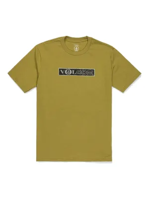 Volcom Men's Dual Euro Short Sleeve Tee in Olive, main view