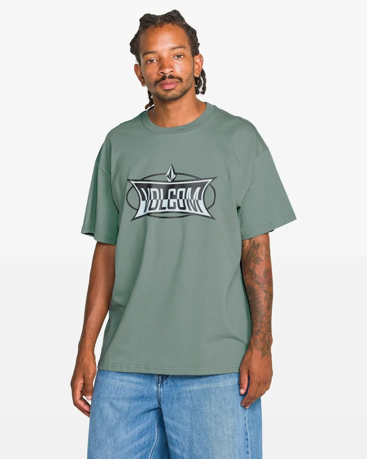 Volcom Men's Duster Short Sleeve Tee, Color: Tradewinds, Size: S