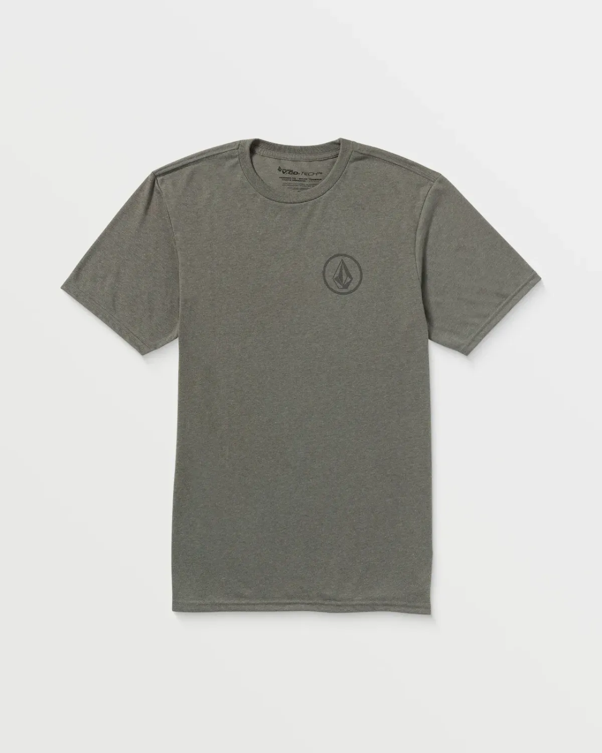 Volcom Men's Stone Tech Short Sleeve Tee, Color: Charcoal, Size: L